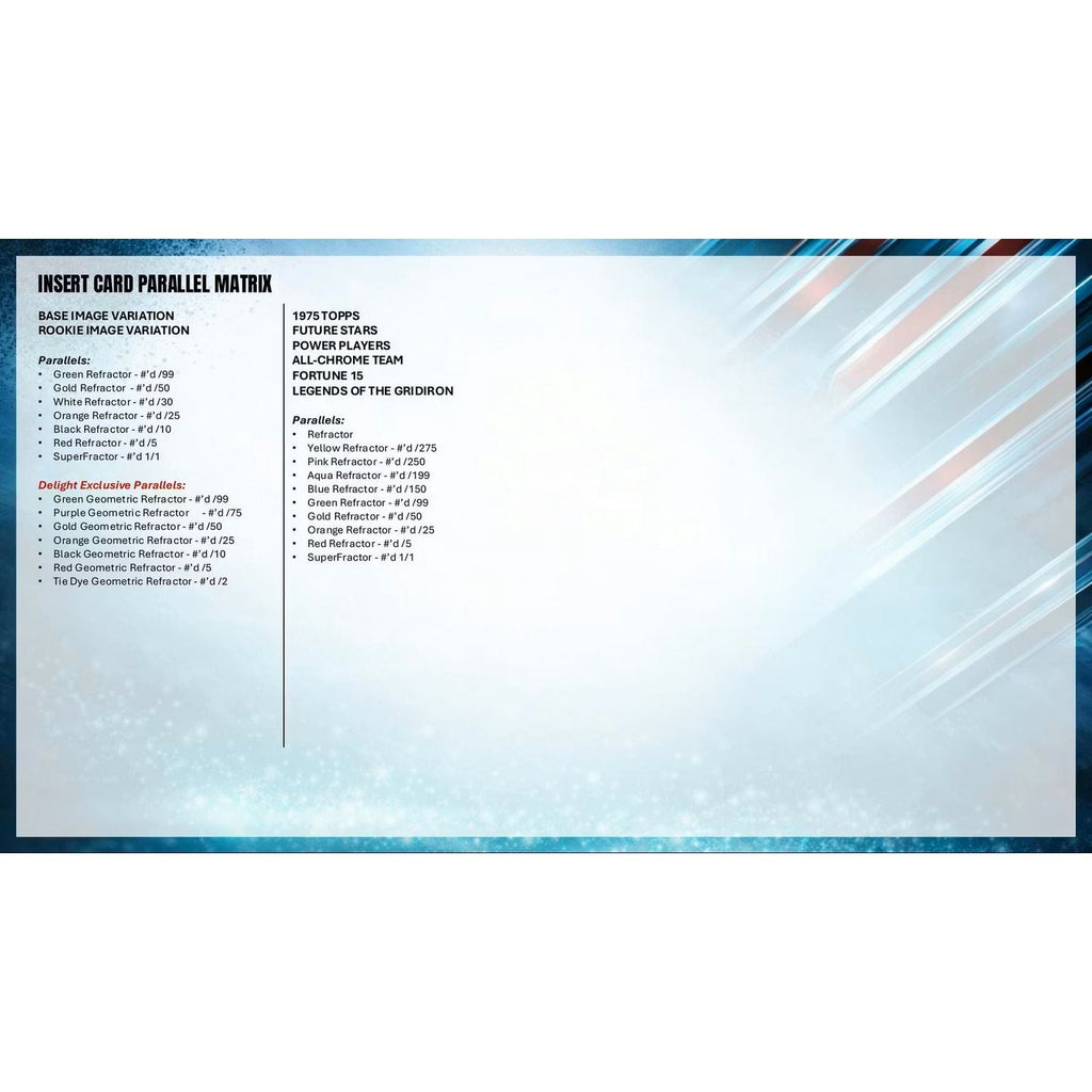 2025 Topps Chrome Football Mega Box