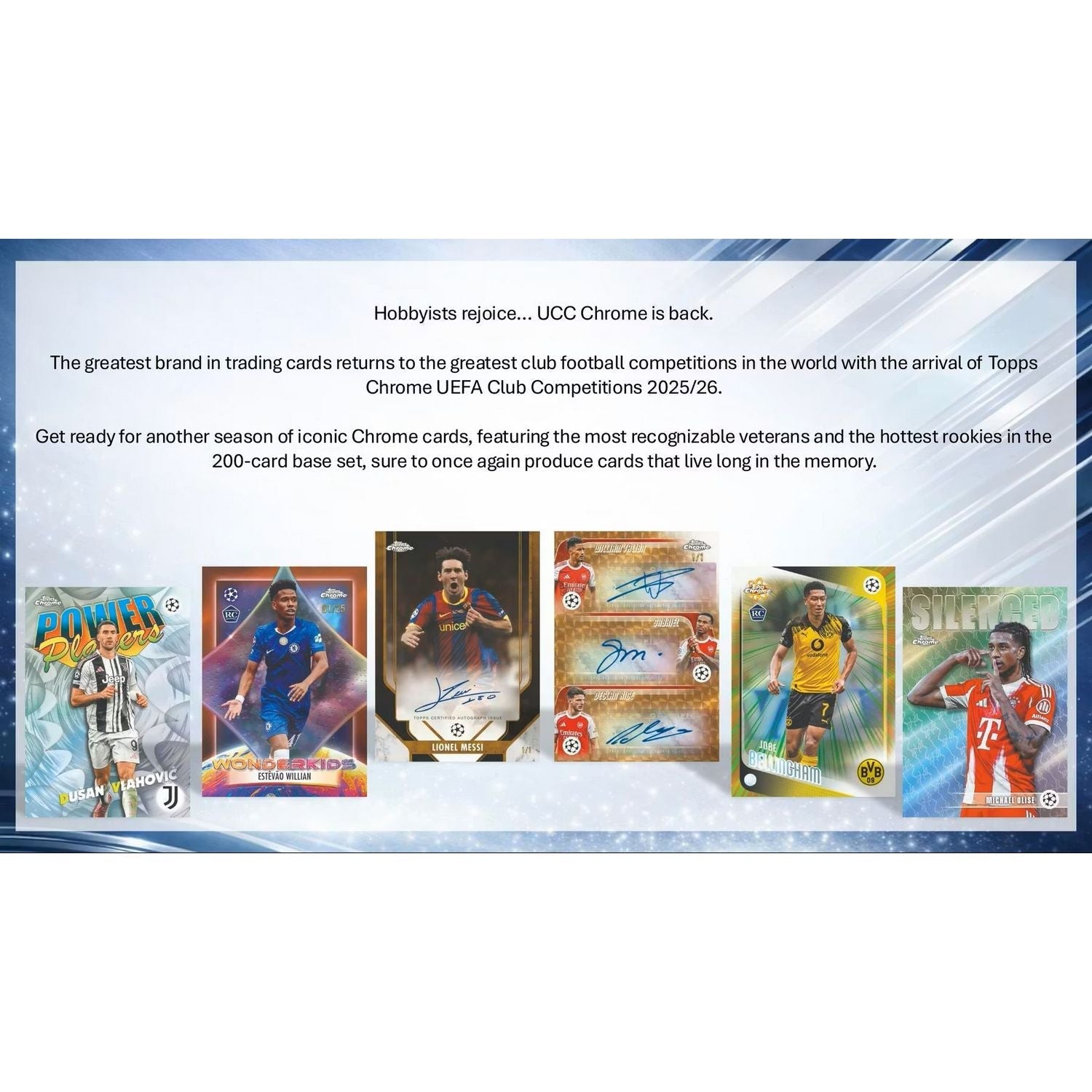 2025-26 Topps Chrome UEFA Club Competitions Soccer Jumbo Box