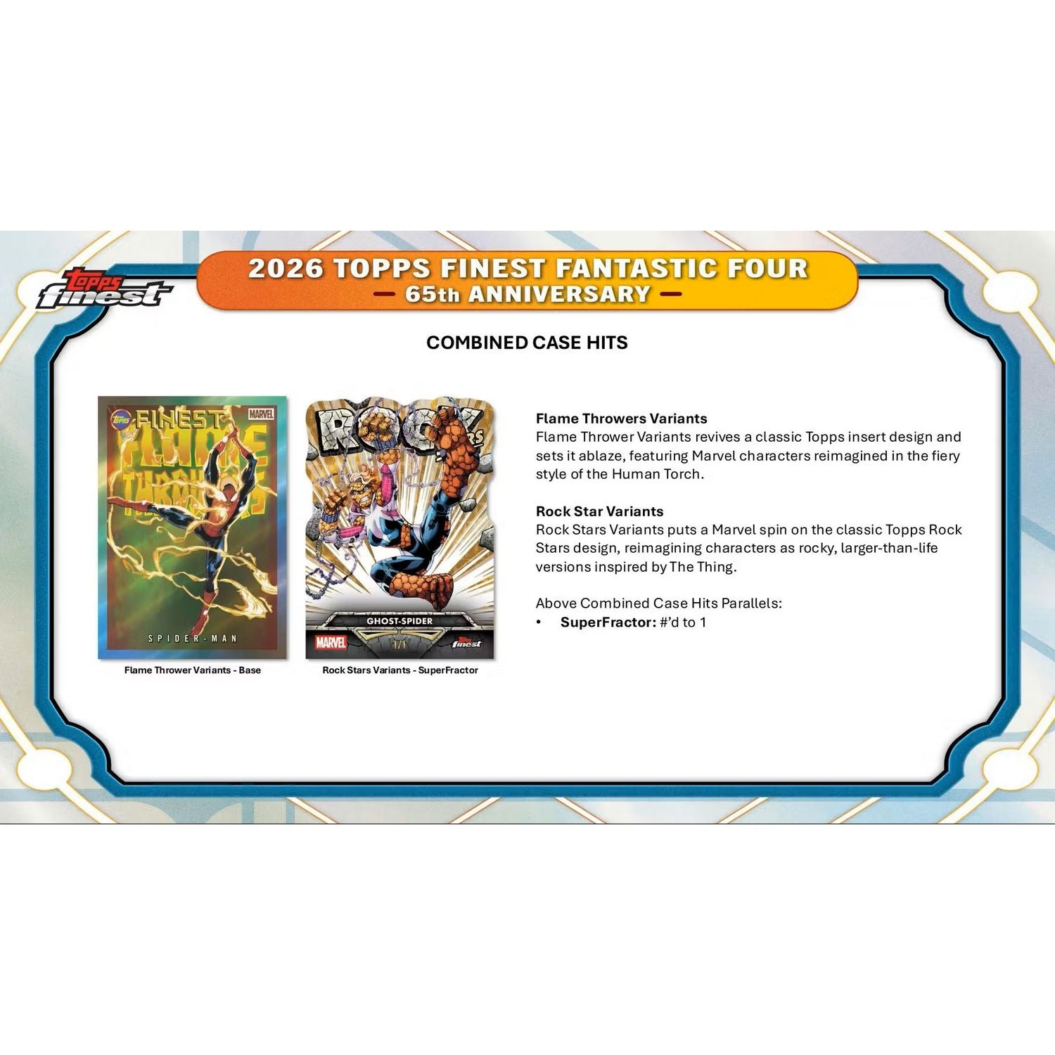 2026 Topps Finest: Fantastic Four 65th Anniversary Hobby Box