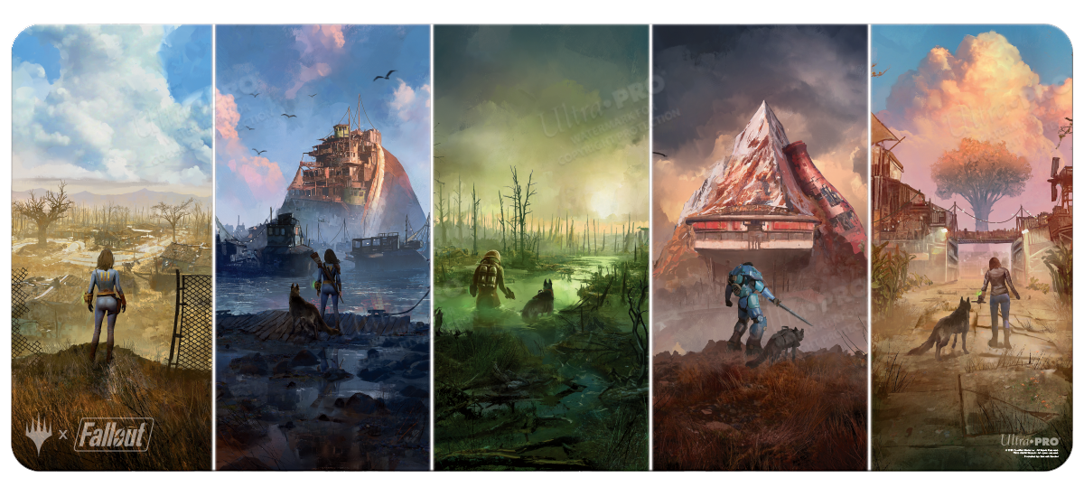 Fallout® Wasteland Basic Lands Medley 6ft Table Playmat for Magic: The Gathering