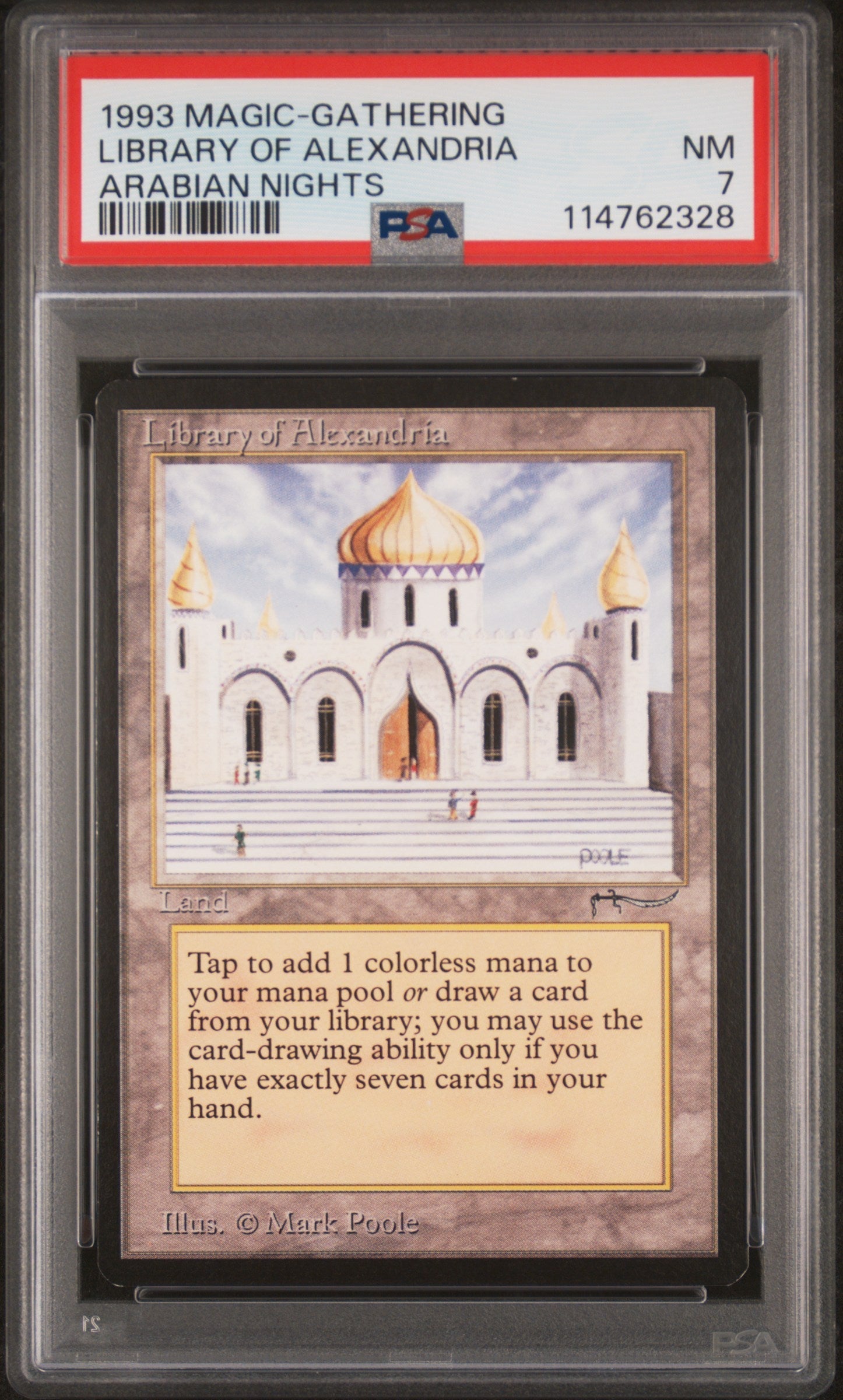 LIBRARY OF ALEXANDRIA ARABIAN NIGHTS 1993 MAGIC THE GATHERING ARABIAN NIGHTS PSA NM 7