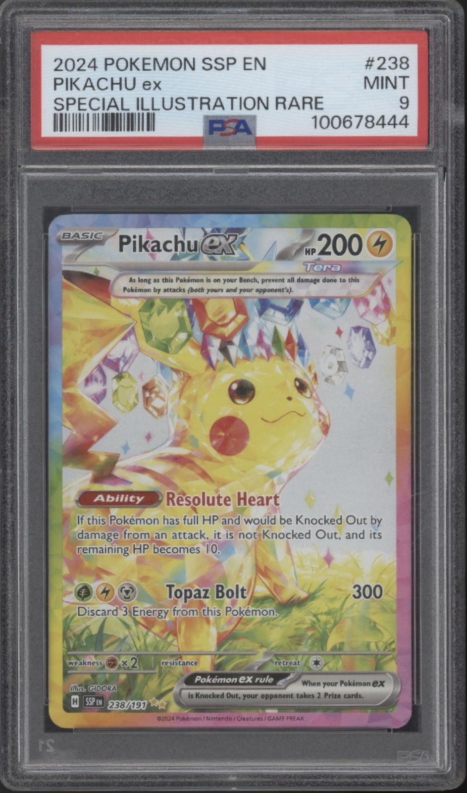 Pikachu ex Pokemon Surging Sparks Special Illustration Rare #238 PSA 9 #2