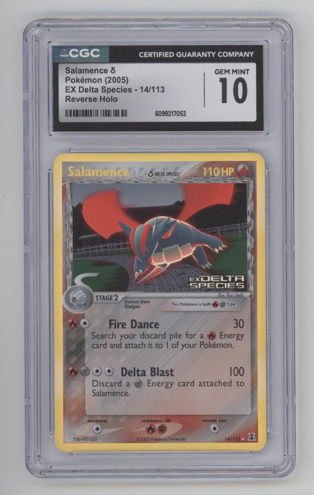 Salamence Pokemon EX Delta Species Reverse Holo #14 CGC 10