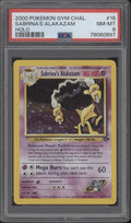 Sabrina's Alakazam Pokemon Gym Challenge Holo #16 PSA 8