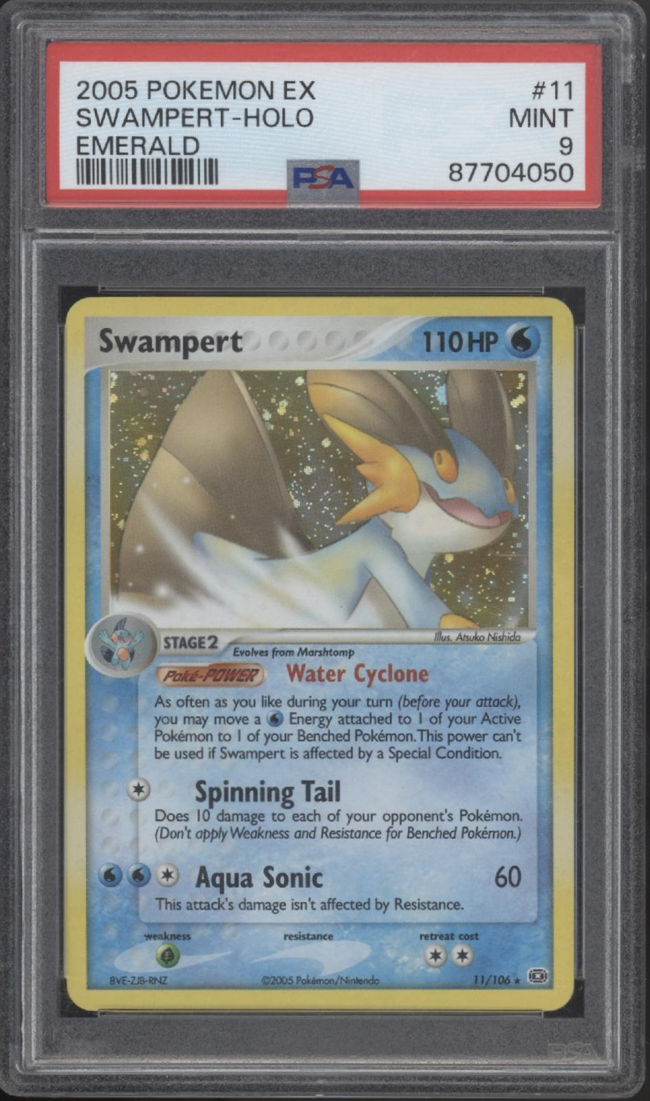 Swampert Pokemon Emerald Holo #11 PSA 9