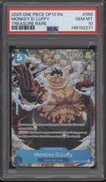 Monkey D Luffy One Piece Card Game OP13 Treasure Rare #058 PSA 10