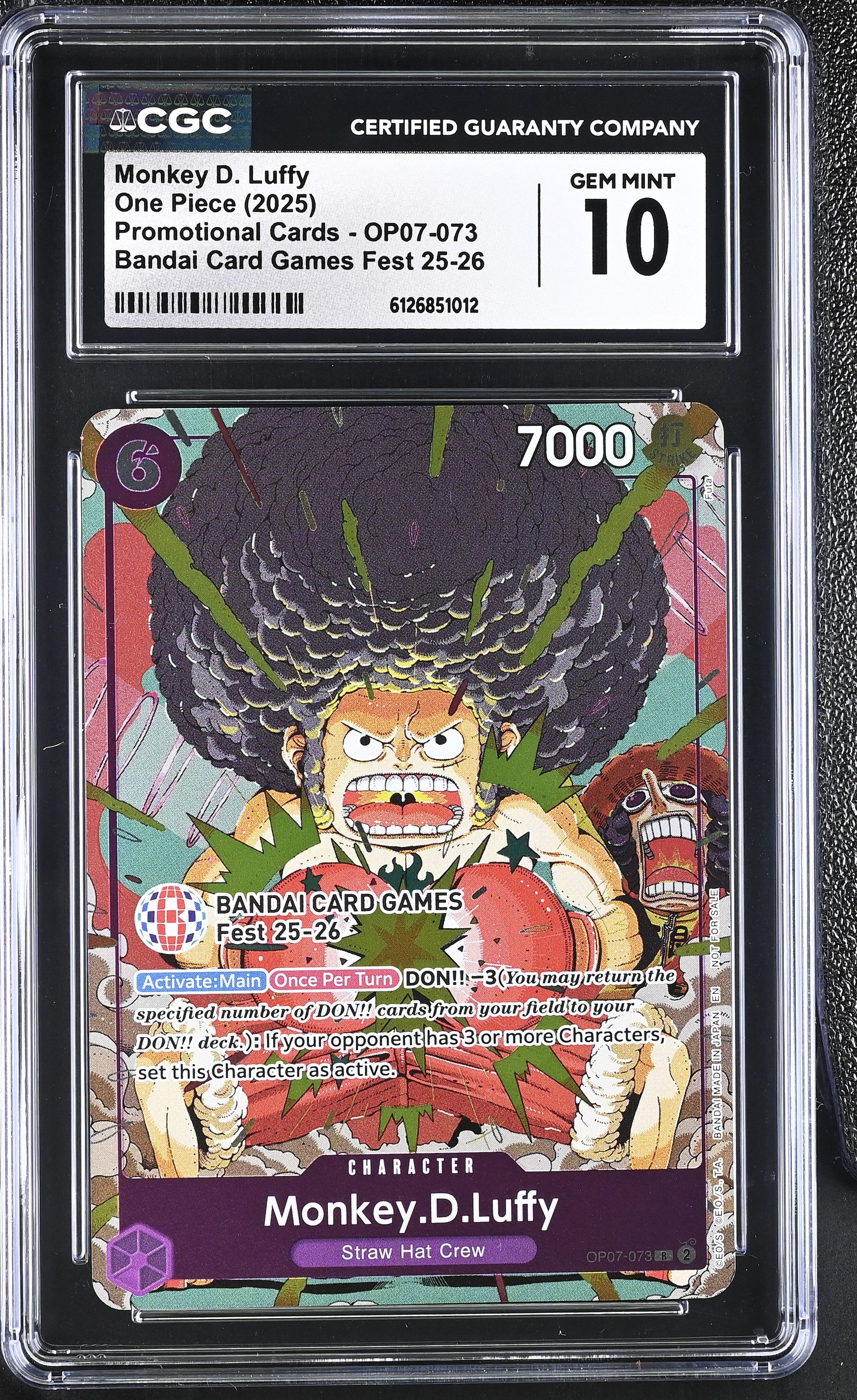 CGC GEM MINT 10 Monkey D. Luffy [Promotional Cards] - 6126851012