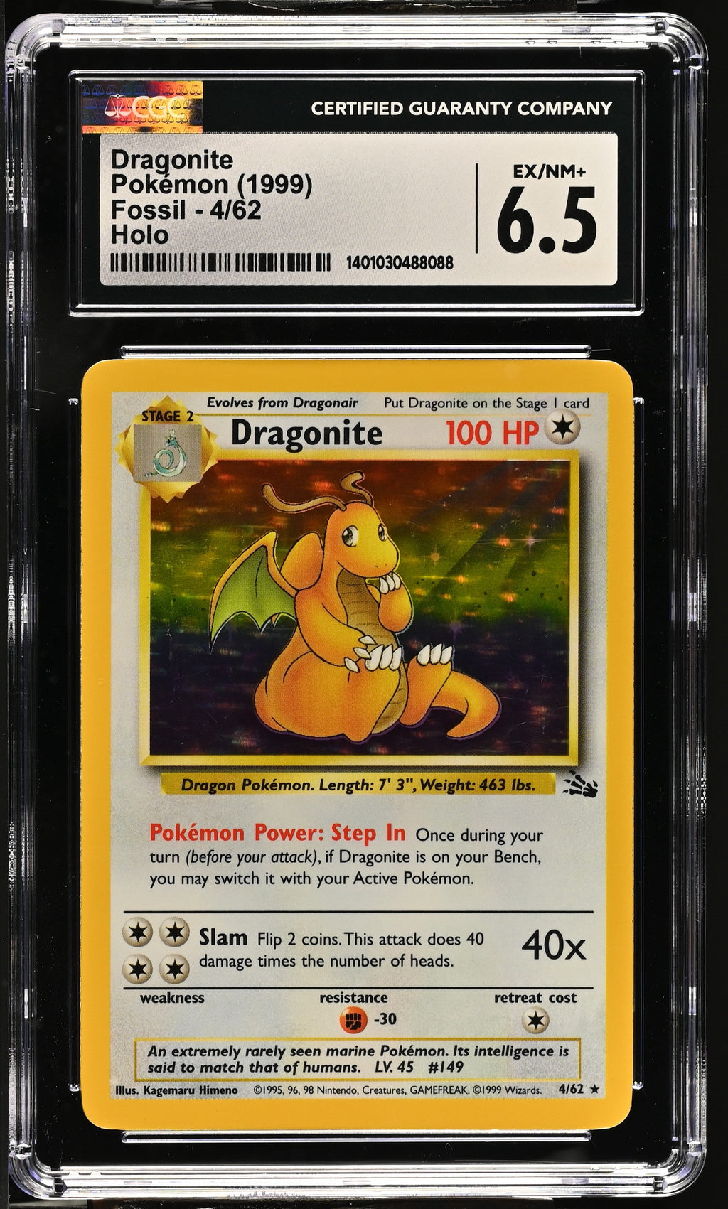 CGC 6.5 Dragonite(4/62) [Fossil] - 1401030488088