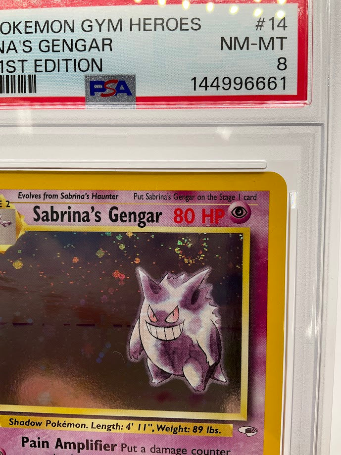 Sabrina's Gengar Pokemon Gym Heroes Holo 1st Edition #14 PSA 8
