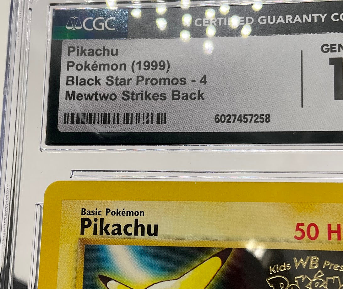 Pikachu Pokemon Mewtwo Strikes Back Black Star Promo #4 CGC 10