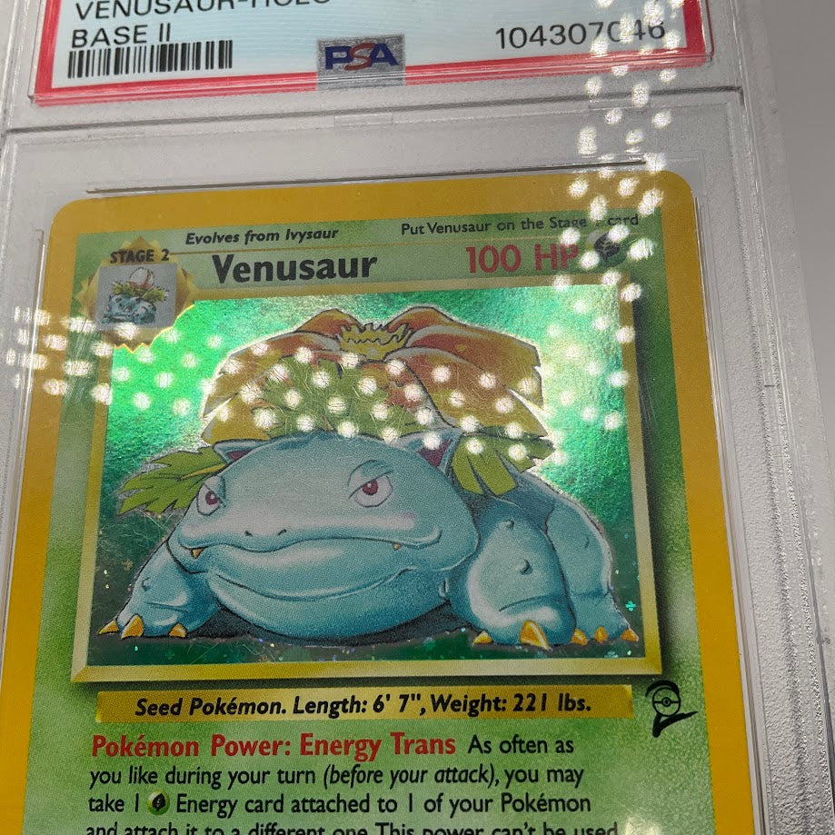 Venusaur Pokemon Base Set 2 Holo #18 PSA 7