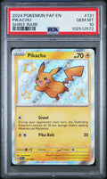 PIKACHU SHINY RARE 2024 POKEMON PAF EN-PALDEAN FATES PSA GEM MT 10