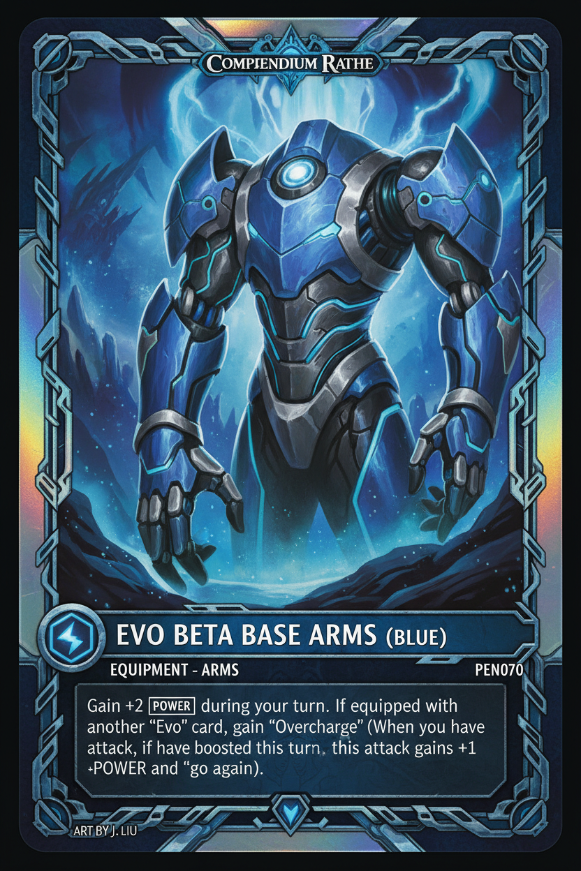 Evo Beta Base Arms (Blue) (Cold Foil) [PEN070] (Compendium of Rathe)  Cold Foil