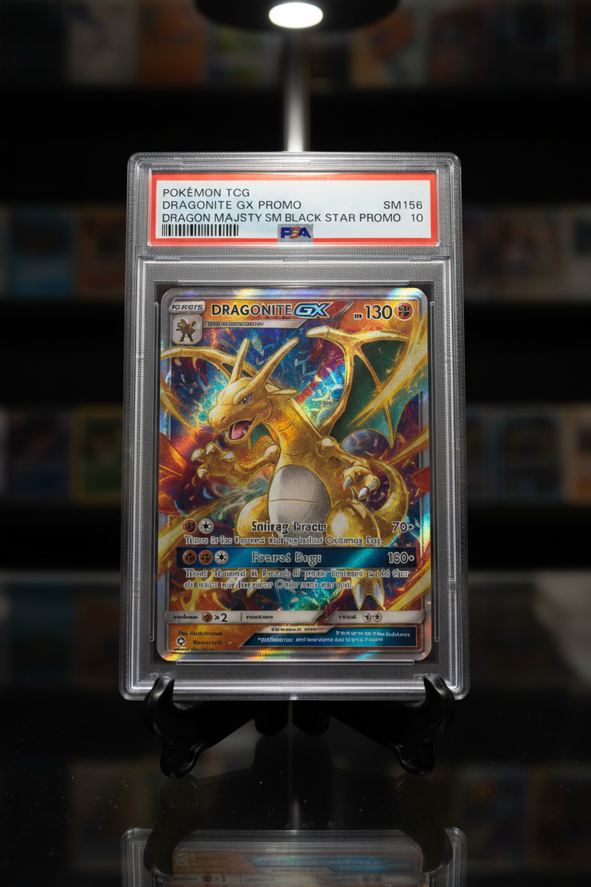 FA/DRAGONITE GX PROMO-DRG.MJSTY. S/P COLL. 2018 POKEMON SM BLACK STAR PROMO PSA GEM MT 10