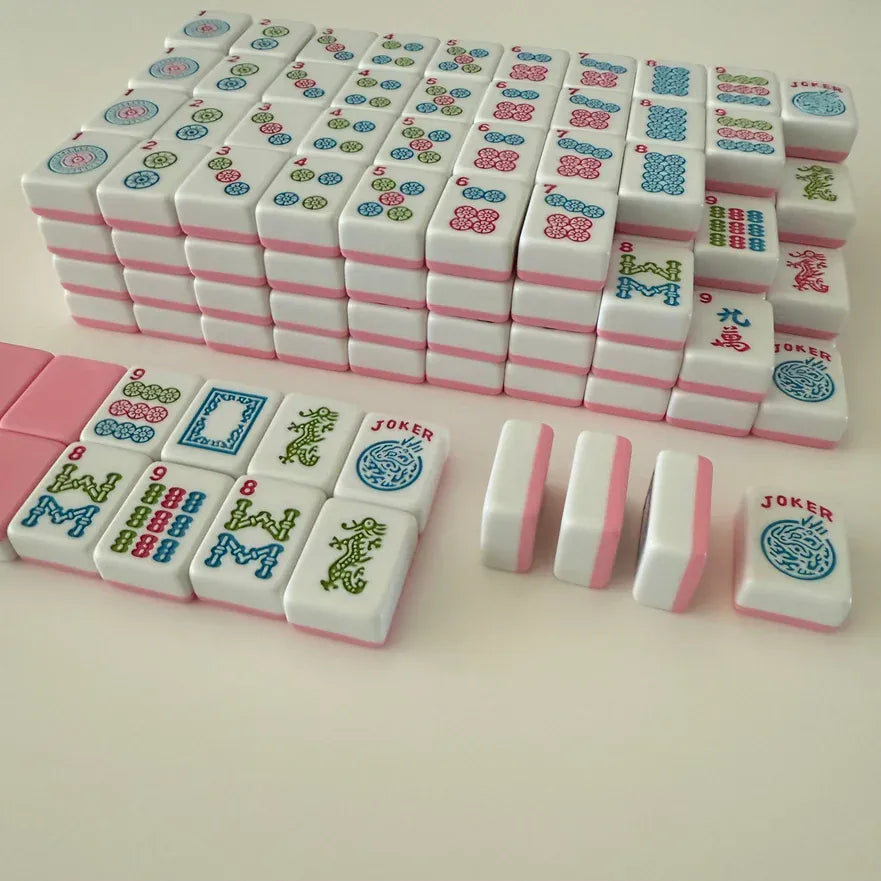 American Mahjong Tile Set (160 Tiles) - Peony Garden