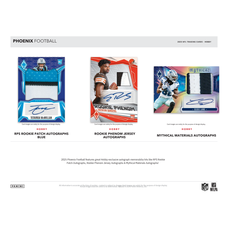 2025 Panini Phoenix Football Hobby 16 Box Case
